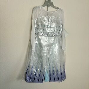 Disney Frozen Elsa Ice Princess Dress Costume Sparkle Glitter Blue Purple age 4